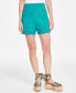 Фото #3 товара Women's High-Rise Button-Trim Shorts, Created for Macy's