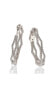 Фото #1 товара Suzy Levian Sterling Silver Cubic Zirconia Modern Curved Hoop Earrings