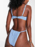 Фото #2 товара 4th & Reckless Poynton underwire crinkle bikini top in blue