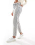 Фото #4 товара Mango straight leg raw hem jean in light blue