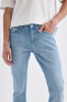 Фото #7 товара Pedro Slim Fit Dar Kalıp Normal Bel Dar Paça Jean Pantolon D4466AX24HS