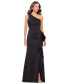 Фото #3 товара Women's Ruffled One-Shoulder Scuba Gown