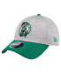 Фото #1 товара Men's Heather Gray, Kelly Green Boston Celtics Active Digi-Tech Two-Tone 9FORTY Adjustable Hat