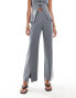 Kaiia flared trouser co-ord in charcoal