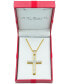 ფოტო #2 პროდუქტის Men's Diamond Cross 22" Pendant Necklace (1 ct. t.w.)
