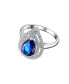 Фото #3 товара Sterling Silver Blue Pear Shape Cubic Zirconia Ring