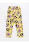 LCW baby Polo Yaka Kısa Kollu Minnie Mouse Baskılı Kız Bebek Pijama Takım