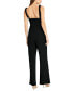 Фото #2 товара Women's Square-Neck Belted Jumpsuit