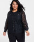 ფოტო #1 პროდუქტის Plus Size Lace Blouse, Created for Macy's