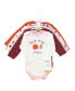 ფოტო #2 პროდუქტის Baby Girls Cotton Long-Sleeve Bodysuits, Fall, 5-Pack