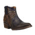 Фото #2 товара Corral Boots Q5025 Blue Star Inlay & Studs Ankle Zippered Booties Womens Brown C
