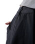 Фото #2 товара JJXX wide fit high waisted trousers with front pleat in black