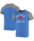 Фото #1 товара Men's Royal, Heathered Gray Buffalo Bills Gridiron Classics Field Goal Slub T-shirt