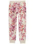 Kid Floral Print Fleece Joggers 10