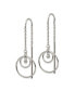 ფოტო #3 პროდუქტის Stainless Steel Polished Circle Dangle Threader Earrings