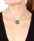 Фото #2 товара EFFY Collection eFFY® Multi-Gemstone Flower 18" Pendant Necklace (5-1/6 ct. t.w.) in Sterling Silver