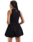 Фото #2 товара Mango puffball mini dress in black