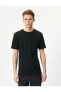 4sam10272hk 999 Siyah Erkek Jersey Kısa Kollu Basic T-shirt