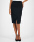 Petite Zip-Front Pencil Skirt