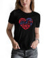 ფოტო #1 პროდუქტის Women's July 4th Heart Word Art Short Sleeve T-shirt