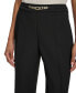 Фото #4 товара PARIS Women's Chain-Trim Straight-Leg Pants