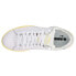 Diadora Game Row Cut Sole Block Lace Up Womens White, Yellow Sneakers Casual Sh