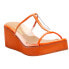 COCONUTS by Matisse Layered Clear Wedge Womens Clear, Orange Casual Sandals LAY