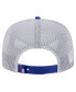 ფოტო #2 პროდუქტის Men's Royal Philadelphia 76ers Puff Print Team Code A-Frame 9FIFTY Trucker Snapback Hat