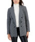 Фото #1 товара Women's Geo-Knit Faux Double-Breasted Blazer, Created for Macy's