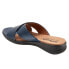 Фото #5 товара Softwalk Tillman S1502-400 Womens Blue Narrow Leather Slides Sandals Shoes 7
