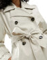 Mango oversized trench coat in light beige