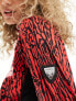 Dare 2b Outlast Core stretch mid layer half zip sweat in red leopard print Lollipop Wild, 42 - фото #5