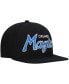 Фото #4 товара Men's Black Orlando Magic Hardwood Classics Script 2.0 Snapback Hat