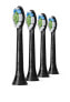 Philips W Optimal White HX6064/11 4-pack sonic toothbrush heads - 4 pc(s) - Black - Medium - 2 Series plaque control - 2 Series plaque defense - 3 Series gum health - DiamondClean - DiamondClean... - Regular - Click-on