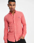 Polo Ralph Lauren – Pikee-Hemd in meliertem Rosa mit Button-down-Kragen und Markenlogo