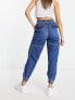 River Island cargo jeans with pocket detail in blue denim