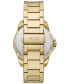 ფოტო #3 პროდუქტის Men's Quartz Three Hand Date Gold-tone Stainless Steel Watch 44mm