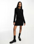 Фото #4 товара ASOS DESIGN Tall fit and flare mini dress in black