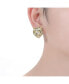 Фото #2 товара 14k Yellow Gold Plated with Cubic Zirconia Leopard Head Stud Earrings in Sterling Silver