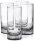 Фото #1 товара Highball Glasses with Gray Accent, Set of 4, Created for Macy's