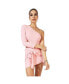 Фото #1 товара Women's Pink Solid Cutout Dress