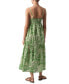 Women's Printed Dropped-Seam Maxi Dress