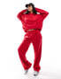 Kaiia studio hoodie co-ord in red