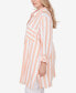 Фото #3 товара Plus Size Woven Linen-Blend Shirt Dress
