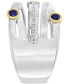 ფოტო #4 პროდუქტის EFFY® Sapphire (3/8 ct. t.w.) & Diamond (1/20 ct. t.w.) Multirow Statement Ring in Sterling Silver and 18k Gold