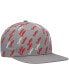 Men's Gray Triple Beam Allover Print Snapback Hat - фото #2