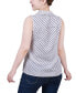 ფოტო #2 პროდუქტის Women's Petite Sleeveless Notch Collar Button Front Blouse