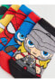 Marvel Desenli Erkek Çocuk Patik Çorap 5'li