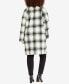 ფოტო #4 პროდუქტის Plus Size Crombie Check Print Coat