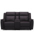 Фото #2 товара Addyson 77" 3-Pc. Leather Sofa with 2 Zero Gravity Recliners with Power Headrests & 1 Console, Created for Macy's